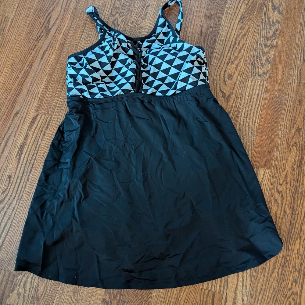 Swimsuits For All Black and Blue Geometrice